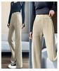 Women's Fleece-Lined Chenille Corduroy Flare Pants with Slits, Autumn/Winter 2024 Style