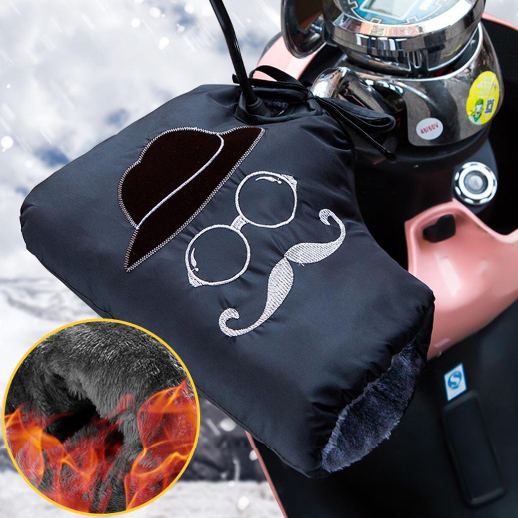 Buy Motorcycle Handlebar Gloves Winter Windproof Thick Warm Waterproof