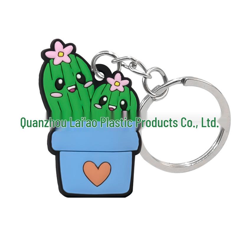 Custom Cartoon PVC Keychain - Cute Soft Rubber Anime Key Ring with Logo Option, Perfect for Events & Gifts