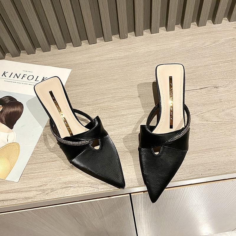Sharp Pointed Sandals for Women  2026 Summer Temperament  Slim Heels  Half Drag High Heels for Women