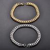 Men's Stainless Steel Cuban Link Chain Bracelet for Women Punk Hand Bangle Gold/Silver Wrist Jewelry Accessories DIY Gift
