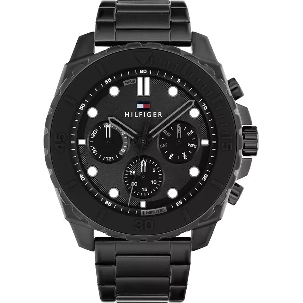 Tommy Hilfiger Morgan Black Dial Black Metal Men s Quartz Watch 1710690 чёрный