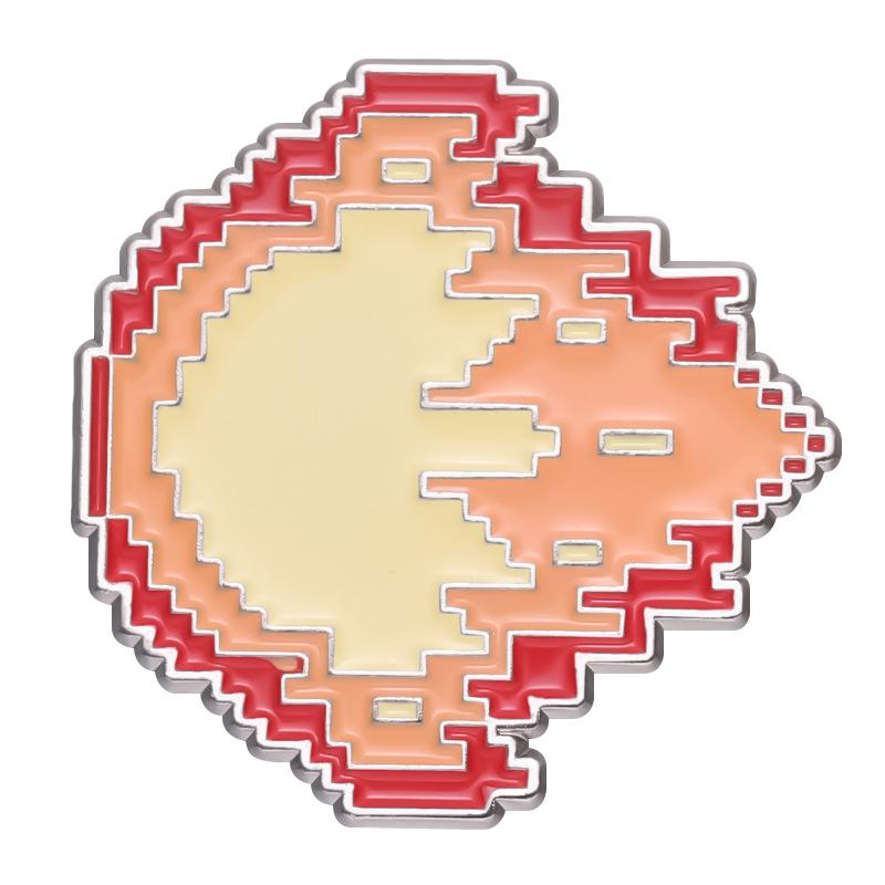 Fighter Fashionable Street Game Cartoon Brooch Pin With Eyecatching Flame Details