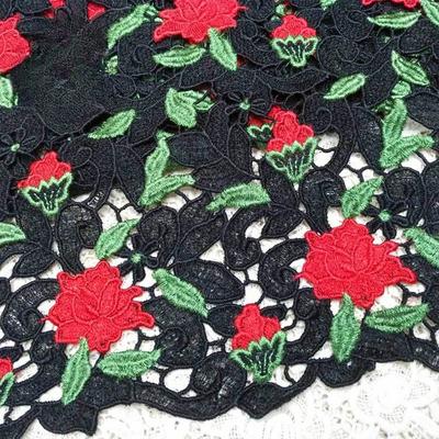 Water Soluble, Lace, Fabric, Color Embroidery, Embroidery Cloth, Full Embroidery, Three-Dimensional, Hollow, High-End, Heavy Industry