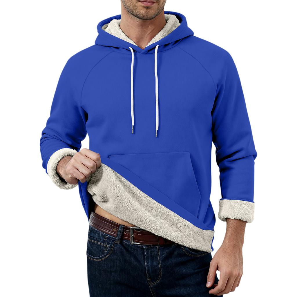 Men's Casual Long-Sleeve Fleece Hoodie With Pockets