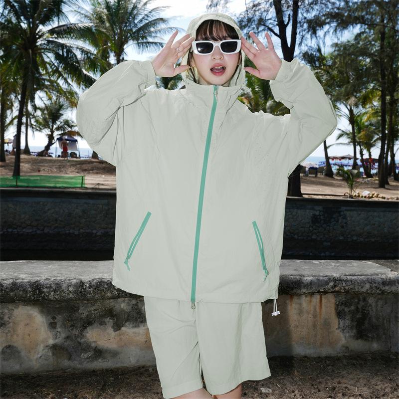 Wenhouu sunscreen clothing men's summer UPF100 + loose breathable sunscreen clothing women's outdoor light and cool sunscreen clothing