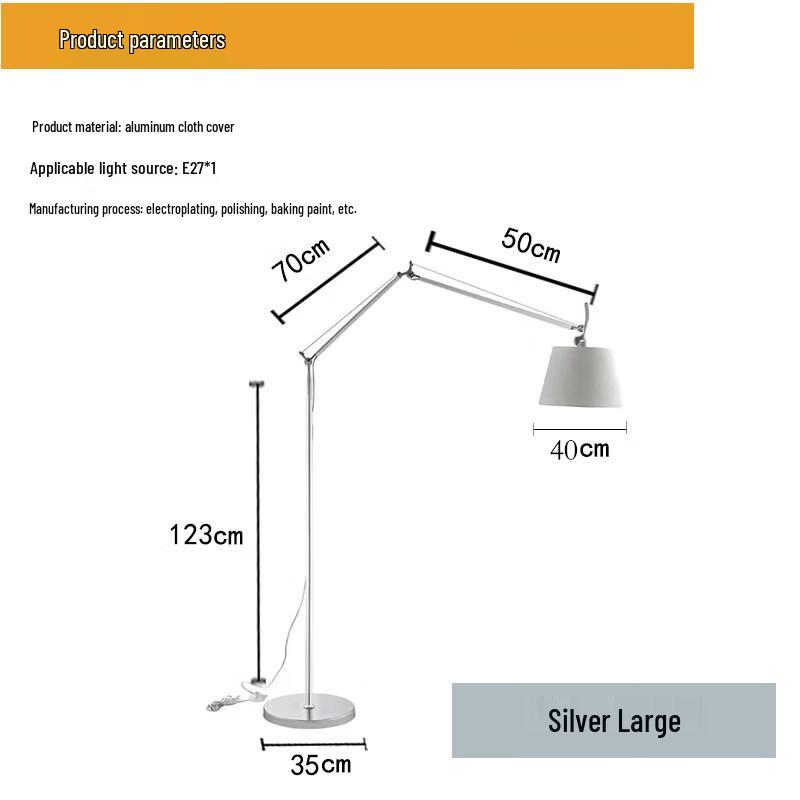 OEING Retro Cream Swing Arm Floor Lamp