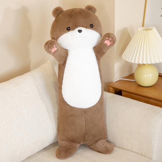 80cm Exquisite Cozy Touch Decorative Plush Pillow Stuffed Animal Otters Doll Toy Throw Birthday Gift