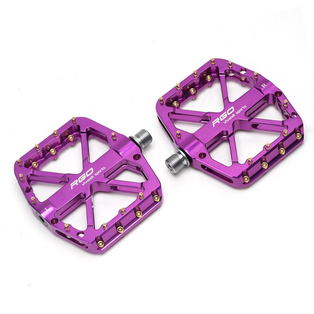 RGO CNC-Aluminiumlegierung Mountainbike-Pedale - Mit Pins für Downhill, Dirt, Slope und XC