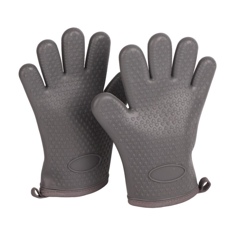 Heat Resistant Gloves Grilling Gloves Anti Scalding Silicone Oven Gloves For Kitchen Cooking Baking