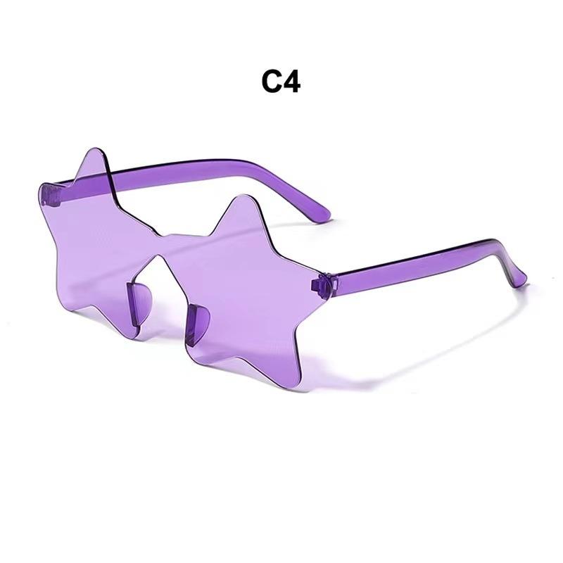 New Borderless Five-Pointed Star Sunglasses Women'S Brand Designer Candy Color Sun Glasses Men'S Outdoor Hip-Hop Eyewear Uv400