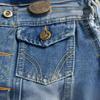 Large Size Slim Trend Men's Denim Vest Men's Light Blue Vest Waistcoat Ripped Denim Vest