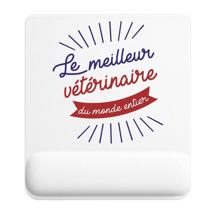 Tapis de souris - PLANETEE - Meilleur Monde (Vétérinaire) - 22x18 cm - Surface antidérapante - Sublimation HD