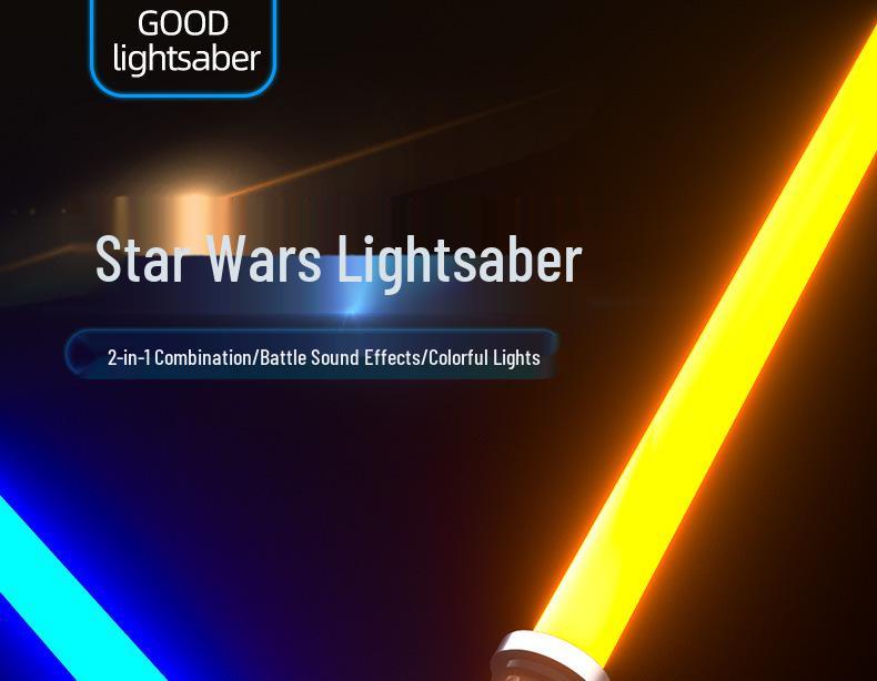 Interactive Color-Changing Light-Up Metal Laser Sword Toy for Performances