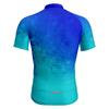 Mens Slim Fit Short Sleeve Cycling Jersey 3D Digital Print Breathable Quick Dry Performance Sportswear
