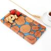 Handmade Wooden Tray Lychee Wood Logs and Resin New Design Creative Serving Tray Hotel Home Holiday Dinner Plates Tableware