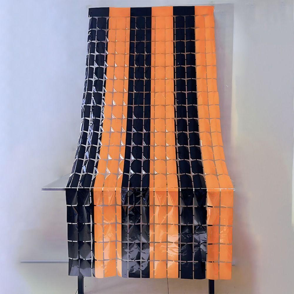 Unbreakable Halloween Foil Fringe Curtains Hanging Widely Application Streamers Curtains Decorations Easy To Install
