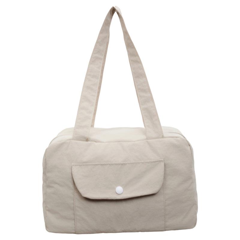 Lightweight Large Capacity Tote Bag Women Commuter Shoulder Bag бежевый