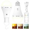 Rechargeable E26 Light Bulb with Remote Control and Three-Color Dimming for Wall and Table Lamps, No Power Source Required.