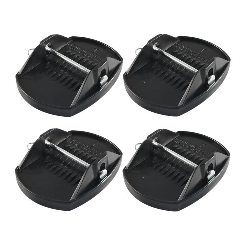 4x RV Trailer Jack Pads Universal Heavy Duty Leveller Wheel Foot Leg Support