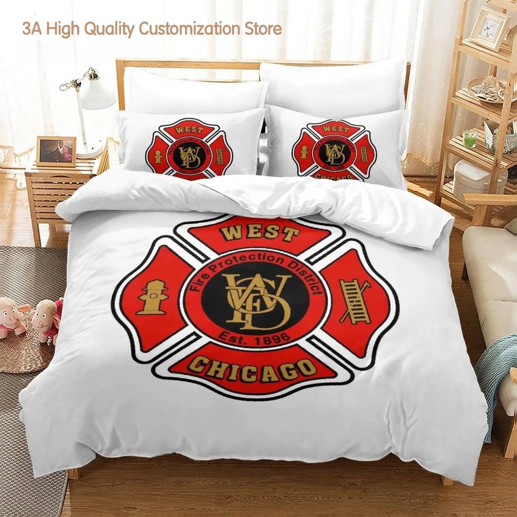 New Firefighter Rescue Bedding Set Single Twin Full Queen King Size Bed Set Aldult Boys Bedroom Duvetcover Set 3D Bed Sheet Set