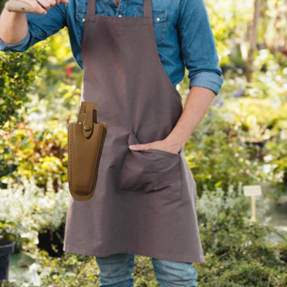 Langlebige Leder-Astschere-Werkzeugtasche Tragbar Schnallenverschluss Zangenaufbewahrungstasche Garten-Scherwerkzeuge Garten