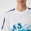 adidas Originals Beach Sports Art Tee Cartoon Hand-Drawn Print Crew Neck Short Sleeve T-Shirt Men Tops White IN4777