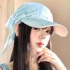 Blue Star Print Adjustable Baseball Cap Women Trendy Wide Brim Hat Small Face Slimming Unisex Accessory