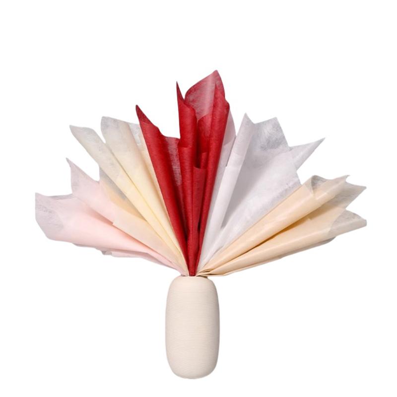 40Pcs/Set Floral Bouquet Packaging Materials Korean Extractable Milk Cotton Paper Flower Wrapping Liner Paper