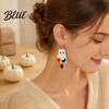 Bat Moon Holiday Jewelry 1 Pair 2D Acrylic Halloween Dangle Drop Earrings for Women Versatile Costume Events Spooky Ghost Cat Pumpkin Earrings Party