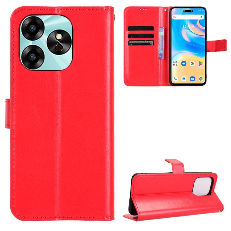 Youmi Umidigi G6 5G Leather Flip Case with Card Slot & Lanyard - Crazy Horse Pattern