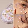 Augen-Gesichts-Make-up-Gesichtsdekorationspflaster Schmetterlings-Diamant-Perlen-Kleber-Strass-Glitzer-Pailletten-DIY-Nagelkunst-Dekoration 1 Box