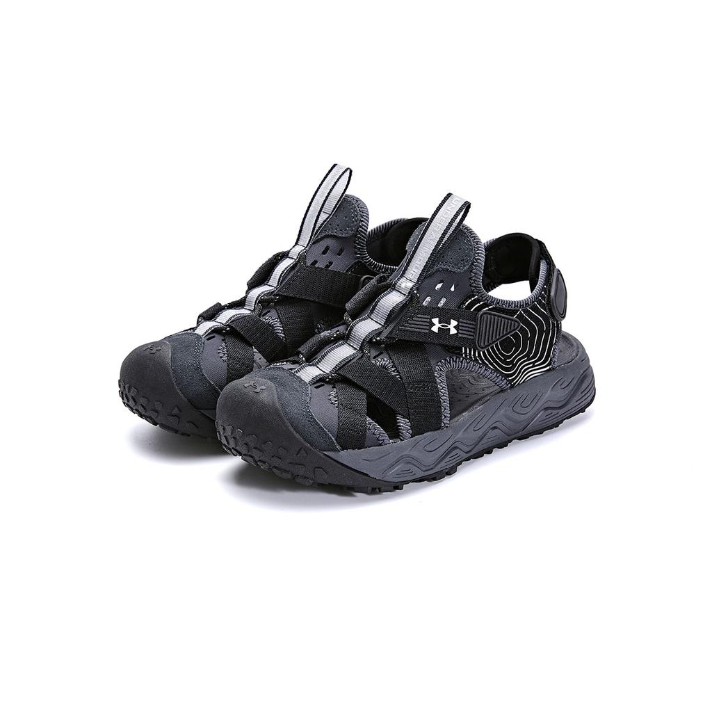 Under Armour Stilvolle Bequeme Atmungsaktive Höhenvergrößernde Kindersandalen Kindersandalen Schwarz 2421505LS