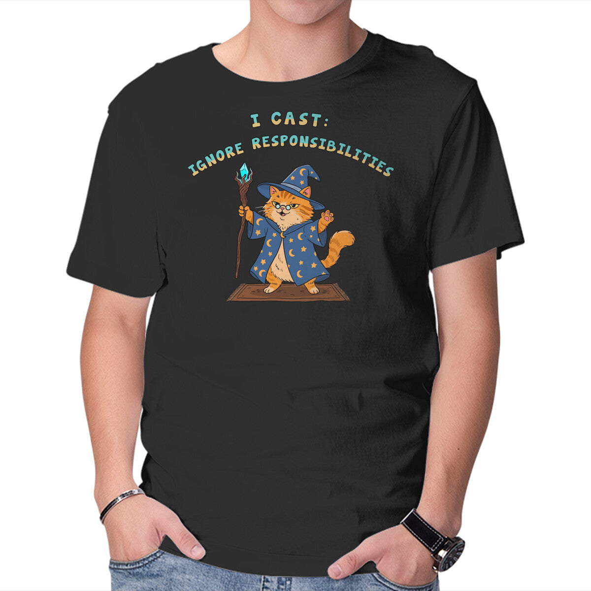Unisex Crew Neck T-Shirt Ignore Responsibilities Graphic Short Sleeve Casual Tee XXXL