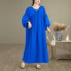 Langermet plussstørrelse Chiffon vintage nyankomne kjoler for kvinner avslappet løs vår sommer høst kjole