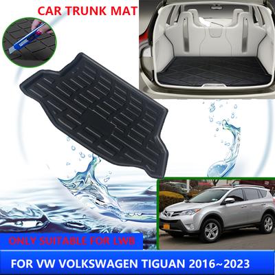 Car Trunk Mats For VW Volkswagen Tiguan 2016~2024 L R-Line MK2 2024 2020 2018 Rear Cargo Tail Pads Auto Accessories EVA Material