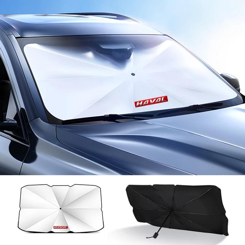 Haval H6 H2 H3 H9 M6 F7 F7X Jolion 2021 2022 Car Thermal Insulation Foldable Sun Umbrella Windshield UV Protection Sunshade