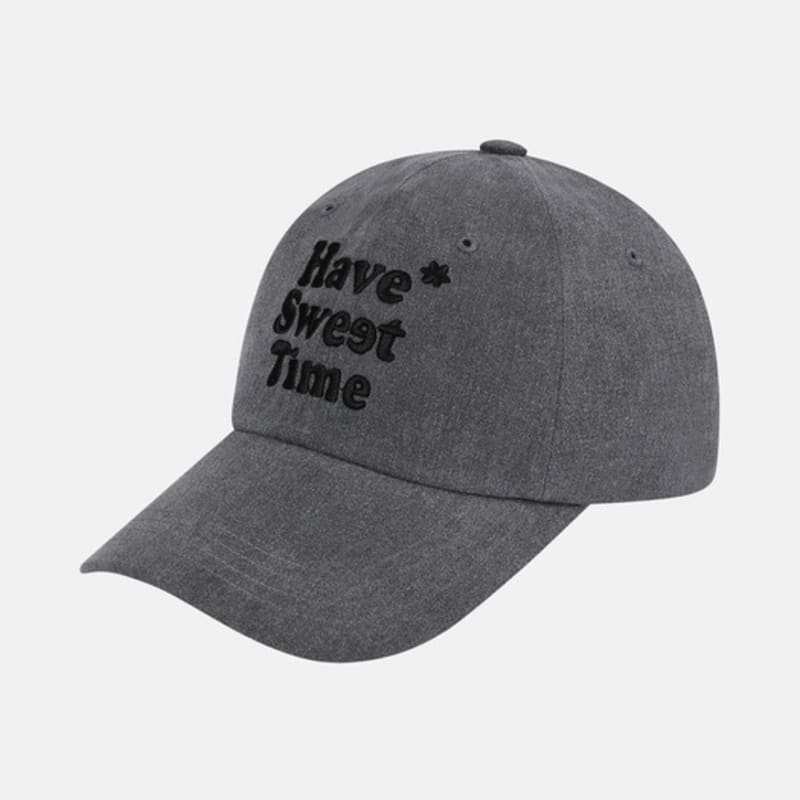 SALTANDCHOCOLATE [HAST] Süße Pigment Baseballkappe Charcoal 4C2521001