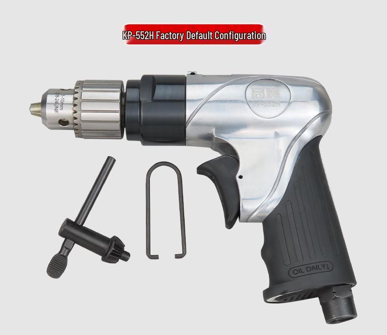 Gaobao 10mm Pneumatic Drill: 3/8'' Industrial Air-Powered Tool with Forward/Reverse Rotation for Drilling