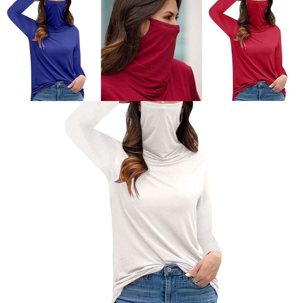 Women's Stylish Turtleneck Long Sleeve Dust-proof Blouse T-shirt For Everyday Comfort