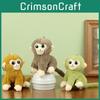 Adorável Macaco de Pelúcia Pequeno Brinquedo Macio Macaco Dourado de Nariz Curto Animal de Pelúcia Chaveiro Macaco Decoração Para Presente de Crianças