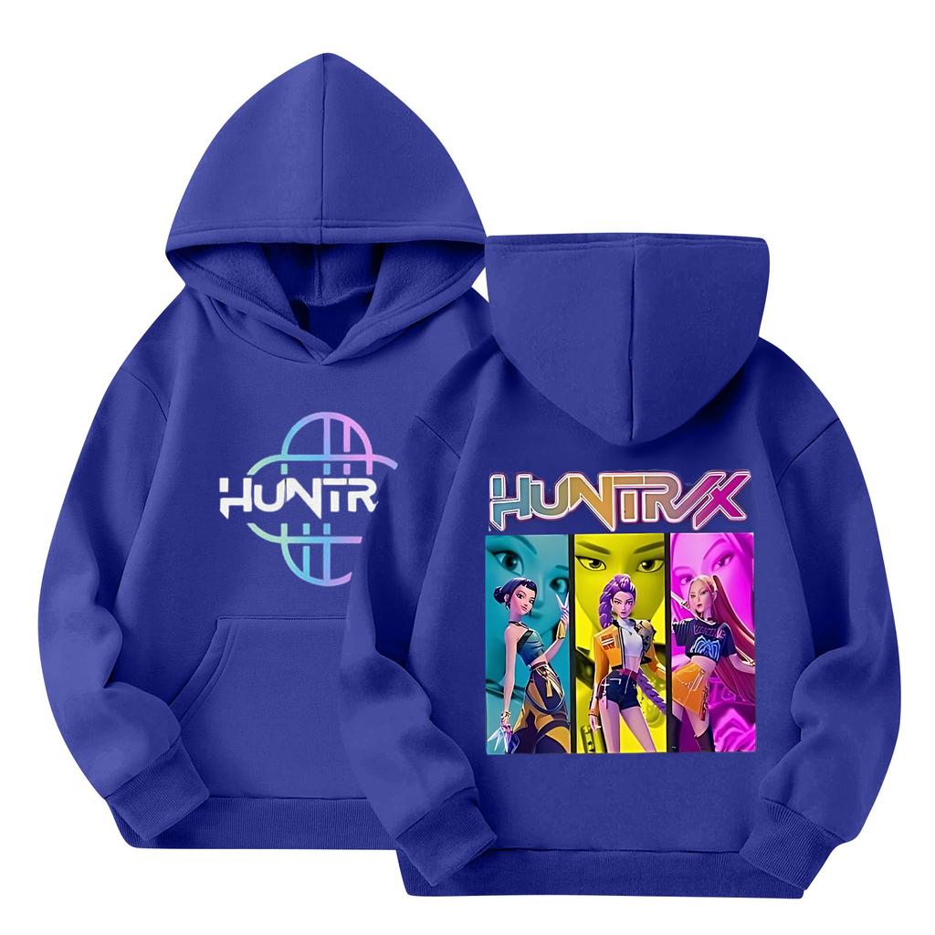 Children's Hooded Gradient Printed Long Sleeved Sweatshirt Loose Women's Sweatshirt Sweatshirt