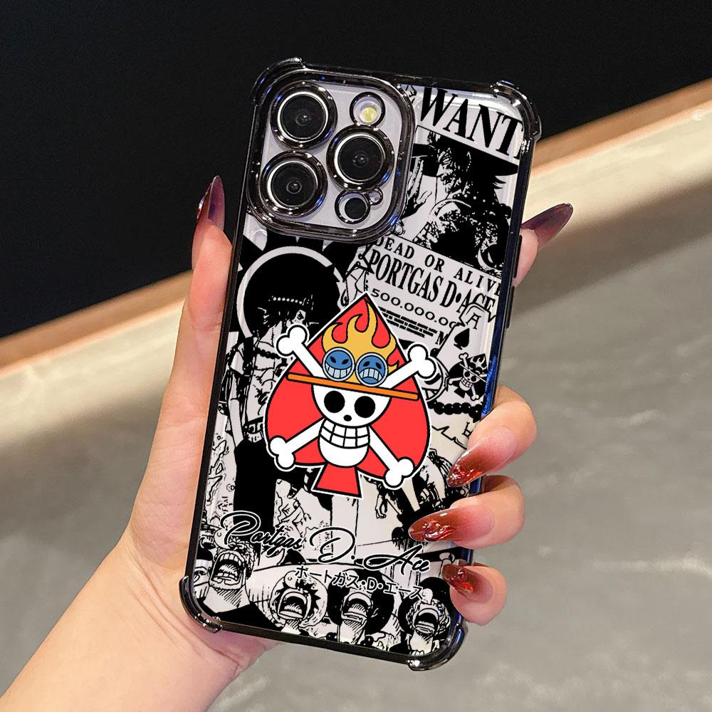 Anime Logo One Pieces Luffy Funda For iPhone 17 Pro 16 15 14 13 12 11 Pro Max Case 17 Plus 17E 16E 17Air Protection Phone Cover