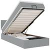 Ottoman Bed with Mattress & LEDs Light Grey 80 X 200 Cm Fabric