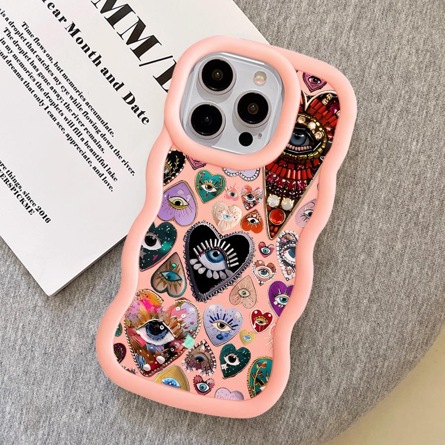 Personality Love Painted Soft Phone Cover Case for iPhone 8 XR 13 16 Pro Max 14 12 17 Air 11 15 Plus