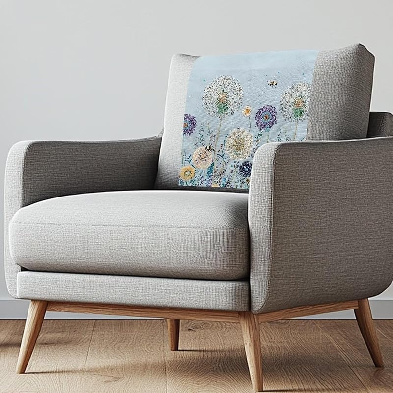 

Колибри Цветок Чехол для подголовника кресла-реклайнера Чехол для подголовника дивана Lazy Boy Противоскользящие чехлы-протекторы для подлокотников кресла Устойчивый к выцветанию Мебельный подголовник для дивана одуванчиковый