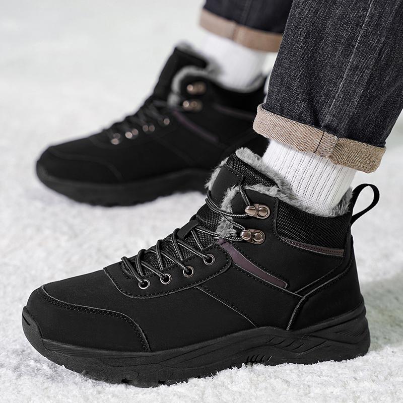 Herren Freizeitschuhe Herren Berg Schnee Stiefel Schnee Stiefel Herren Winterstiefel Warm halten Plüschstiefel Wanderschuhe