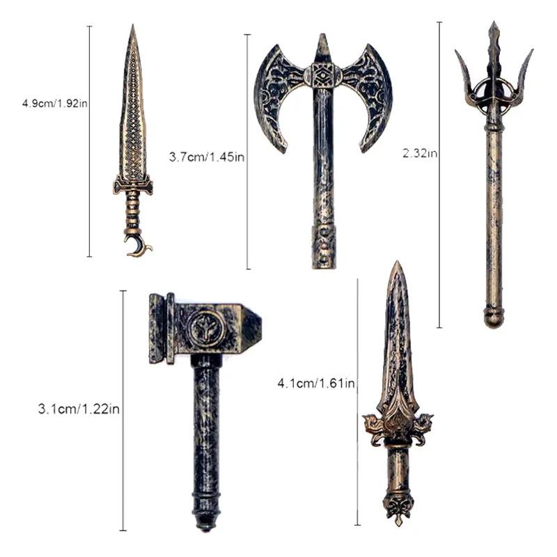 MOC Medieval Weapon Knight Building Block Accessories Character Helmet Hat Academic Gown Axe Sword Shield Brick Toy Gift K073