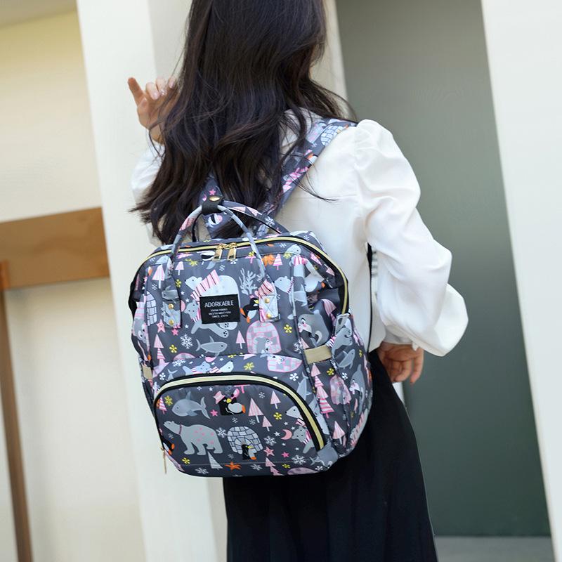 Trendiger Multifunktions-Rucksack für Mutter & Baby mit großem Fassungsvermögen