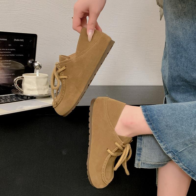 

New European and American style kangaroo shoes soft-soled Birkenstocks women s 2025 summer retro casual shoes versatile non-slip Doudou shoes 40